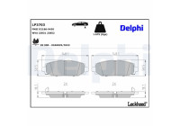 Jeu de plaquettes de frein, frein à disque LP3703 Delphi