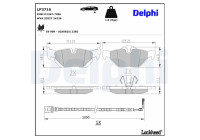 Jeu de plaquettes de frein, frein à disque LP3716 Delphi