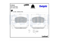 Jeu de plaquettes de frein, frein à disque LP3844 Delphi