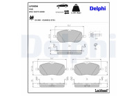 Jeu de plaquettes de frein, frein à disque LP3856 Delphi