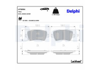 Jeu de plaquettes de frein, frein à disque LP3894 Delphi