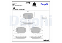 Jeu de plaquettes de frein, frein à disque LP3940 Delphi