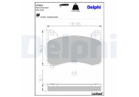 Jeu de plaquettes de frein, frein à disque LP4011 Delphi