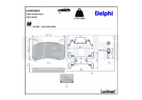 Jeu de plaquettes de frein, frein à disque LP5035EV Delphi