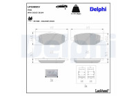 Jeu de plaquettes de frein, frein à disque LP5089EV Delphi