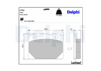 Jeu de plaquettes de frein, frein à disque LP92 Delphi