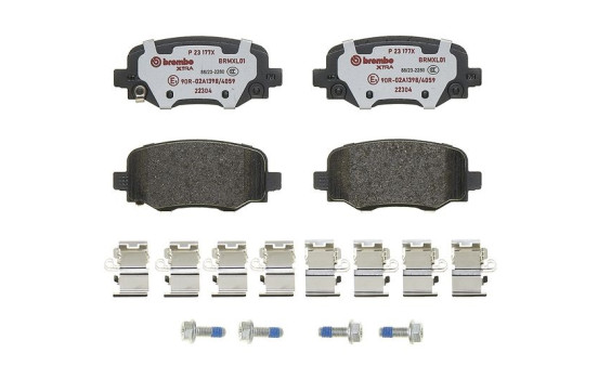 Jeu de plaquettes de frein, frein à disque P 23 177X Brembo