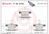 Jeu de plaquettes de frein, frein à disque P 24 217E Brembo