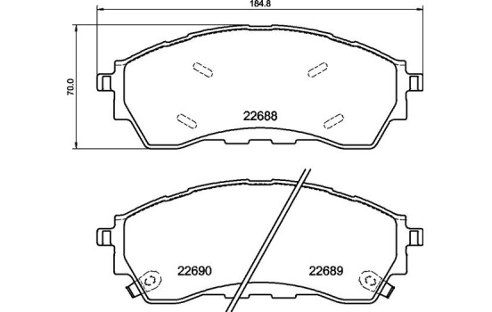 Jeu de plaquettes de frein, frein à disque P 24 225 Brembo