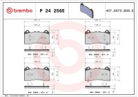 Jeu de plaquettes de frein, frein à disque P 24 256E Brembo