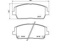 Jeu de plaquettes de frein, frein à disque P 30 116 Brembo