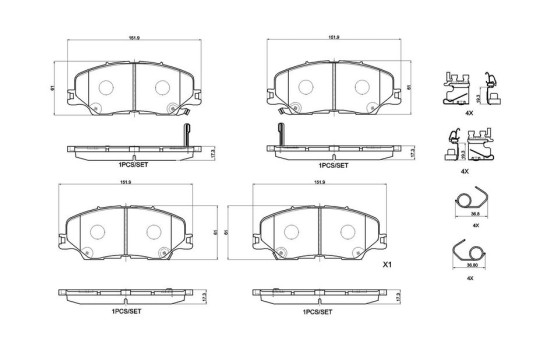 Jeu de plaquettes de frein, frein à disque P 34 014 Brembo, Image 4