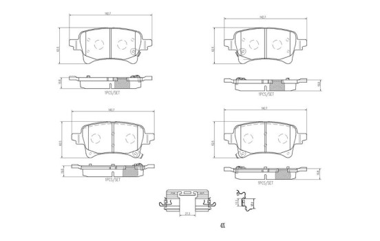 Jeu de plaquettes de frein, frein à disque P 37 029 Brembo, Image 4