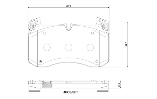 Jeu de plaquettes de frein, frein à disque P 50 160 Brembo, Image 4