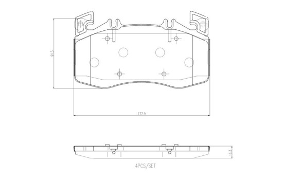 Jeu de plaquettes de frein, frein à disque P 50 163 Brembo, Image 4