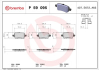 Jeu de plaquettes de frein, frein à disque P 59 095 Brembo