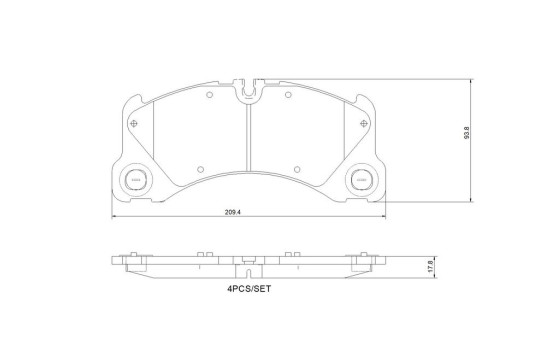 Jeu de plaquettes de frein, frein à disque P 65 046 Brembo, Image 4