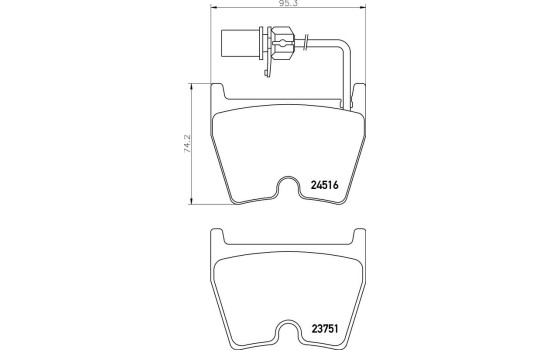 Jeu de plaquettes de frein, frein à disque P 85 138 Brembo, Image 4
