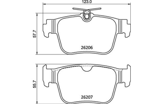 Jeu de plaquettes de frein, frein à disque P 85 184 ABS