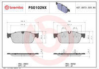 Jeu de plaquettes de frein, frein à disque P50102NX Brembo