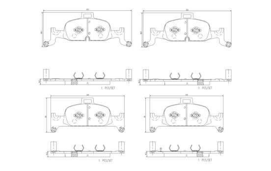 Jeu de plaquettes de frein, frein à disque P85164NX Brembo