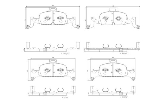 Jeu de plaquettes de frein, frein à disque P85164NX Brembo, Image 2