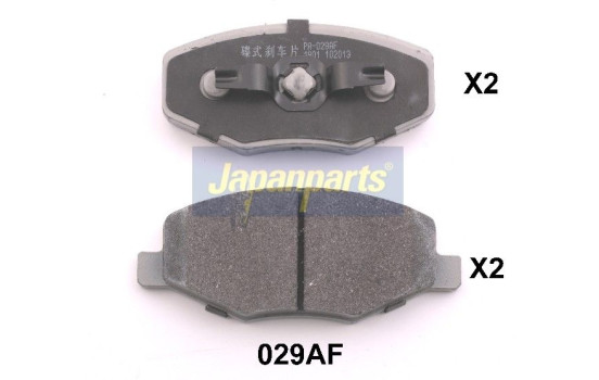 Jeu de plaquettes de frein, frein à disque PA-029AF Japanparts