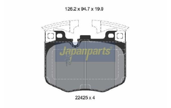 Jeu de plaquettes de frein, frein à disque PA-2029AF Japanparts, Image 2