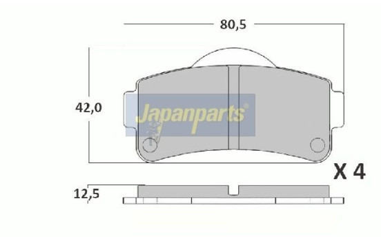 Jeu de plaquettes de frein, frein à disque PA-MC03 Japanparts, Image 2