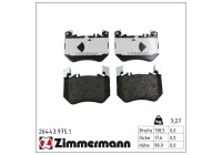 Jeu de plaquettes de frein, frein à disque rd:z 26443.975.1 Zimmermann