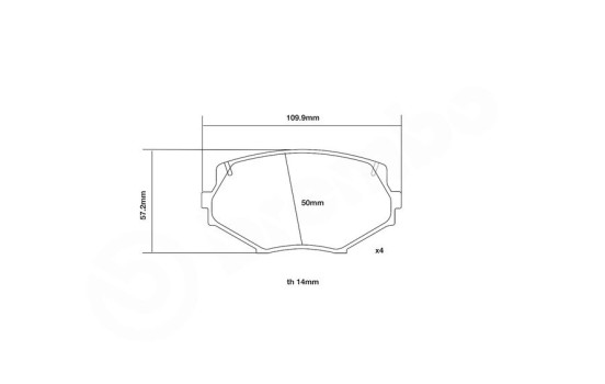 Jeu de plaquettes de frein haute performance 07.B314.06 Brembo, Image 3