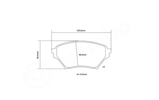 Jeu de plaquettes de frein haute performance 07.B314.07 Brembo, Image 3