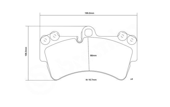 Jeu de plaquettes de frein haute performance 07.B314.20 Brembo, Image 3
