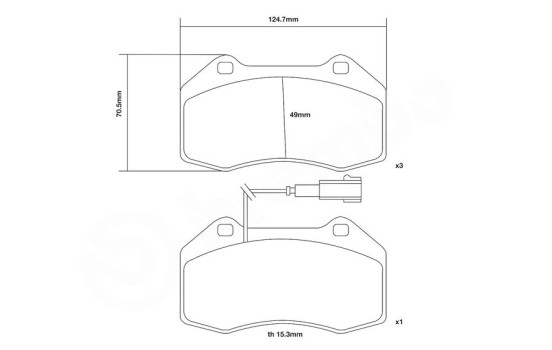 Jeu de plaquettes de frein haute performance 07.B314.21 Brembo, Image 3