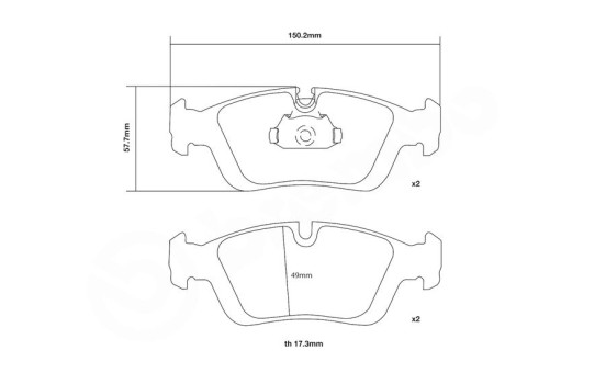 Jeu de plaquettes de frein haute performance 07.B314.31 Brembo, Image 3