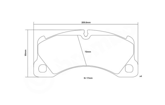 Jeu de plaquettes de frein haute performance 07.B314.67 Brembo, Image 3