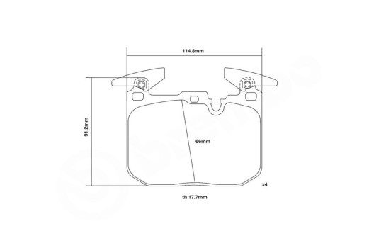 Jeu de plaquettes de frein haute performance 07.B314.90 Brembo, Image 3