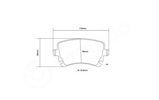 Jeu de plaquettes de frein haute performance 07.B315.00 Brembo, Image 3