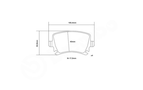 Jeu de plaquettes de frein haute performance 07.B315.22 Brembo, Image 3