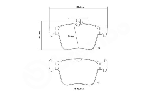 Jeu de plaquettes de frein haute performance 07.B315.41 Brembo, Image 3