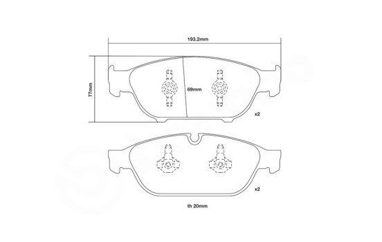 Jeu de plaquettes de frein haute performance 07.D435.23 Brembo, Image 2