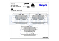 JEU DE PLAQUETTES DE FREIN LP2275 Delphi