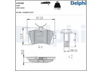 JEU DE PLAQUETTES DE FREIN LP3346 Delphi