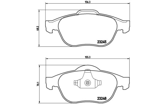 Jeu de plaquettes de frein P 68 032 Brembo, Image 2