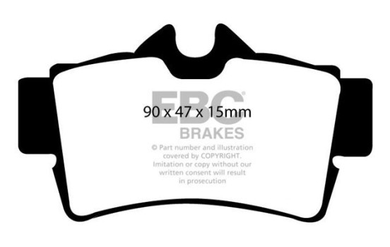 Jeu de plaquettes de frein Yellowstuff DP411562R EBC