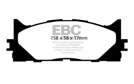 Jeu de plaquettes de frein Yellowstuff DP41790R EBC