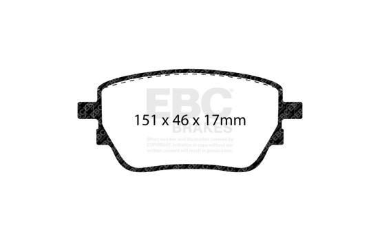 Jeu de plaquettes de frein Yellowstuff DP42389R EBC, Image 3