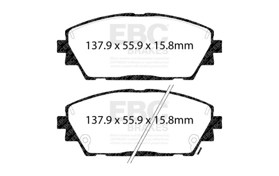 Jeu de plaquettes de frein Yellowstuff DP42416R EBC, Image 3