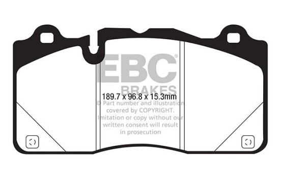 Jeu de plaquettes de frein Yellowstuff DP43050R EBC