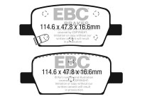 Jeu de plaquettes de frein Yellowstuff DP43064R EBC